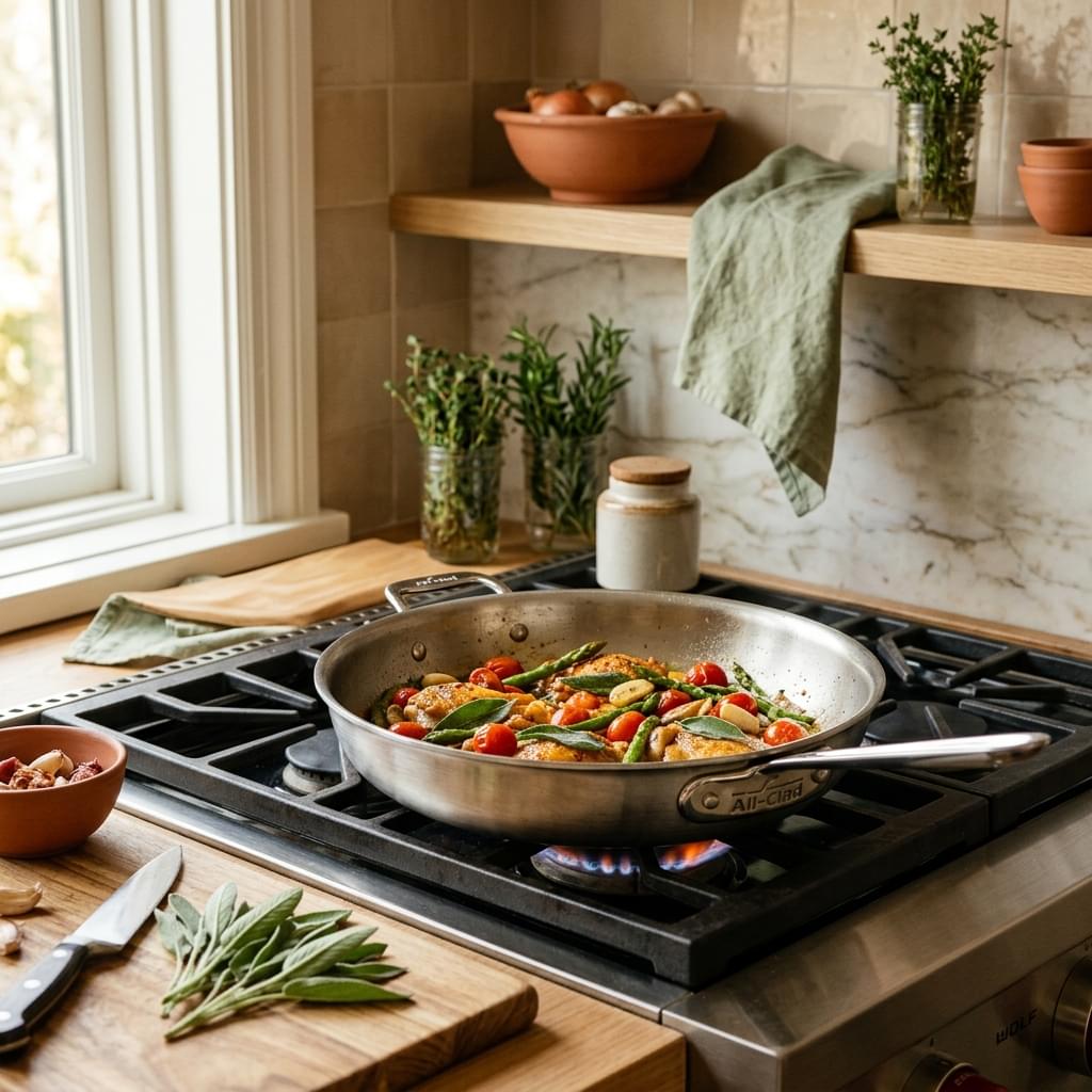 All-Clad D3 3-Ply Stainless Steel Frying Pan