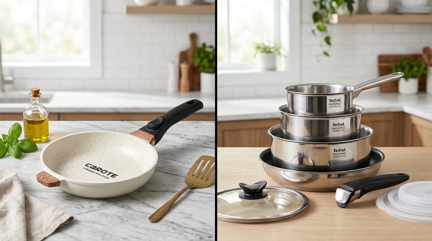 CAROTE vs T-Fal Ingenio: Detachable Handle Test