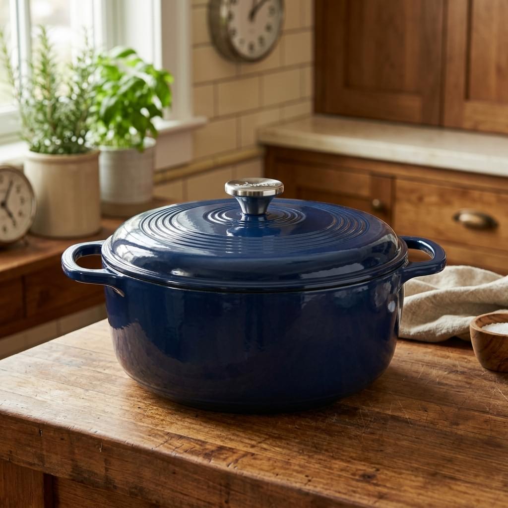 Lodge 6-Quart Enameled Cast Iron Dutch Oven
