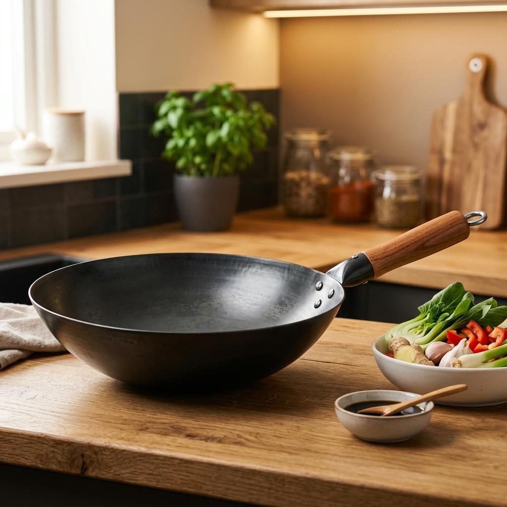 Yosukata 14" Pre-Seasoned Carbon Steel Wok